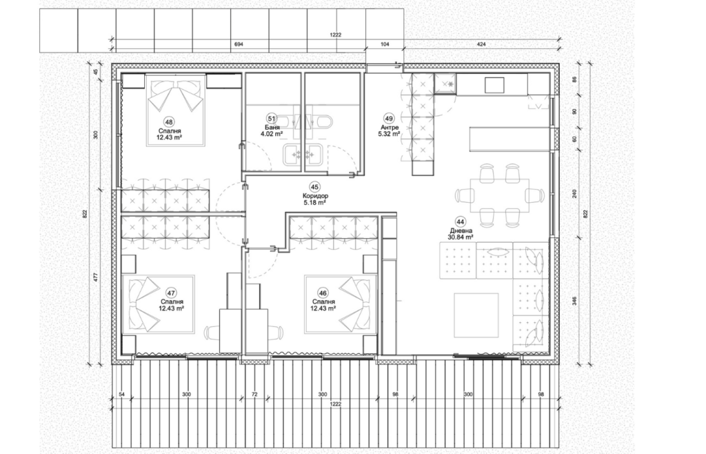 TRIO Tiny House Floor plan